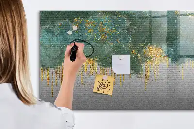 Magnetisch glazen schrijfbord voor notities en foto's met decoratief patroon