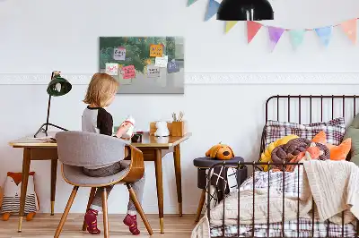 Magnetisch glazen schrijfbord voor notities en foto's met decoratief patroon