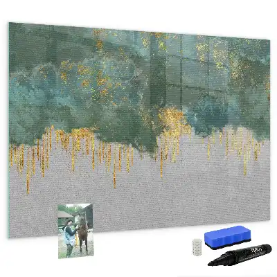 Magnetisch glazen schrijfbord voor notities en foto's met decoratief patroon