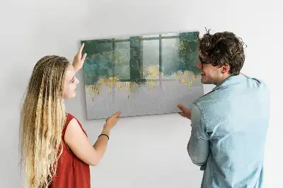 Magnetisch glazen schrijfbord voor notities en foto's met decoratief patroon