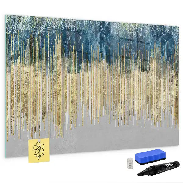 Beschrijfbaar glazen magneetbord met decoratief patroon