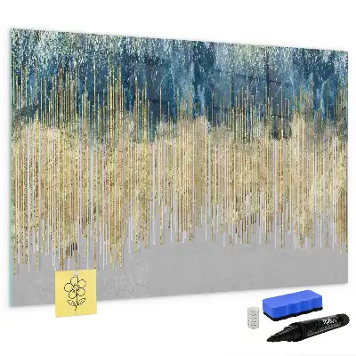 Beschrijfbaar glazen magneetbord met decoratief patroon