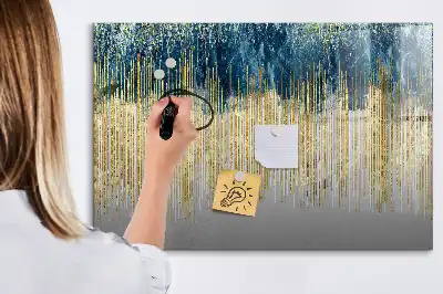 Beschrijfbaar glazen magneetbord met decoratief patroon