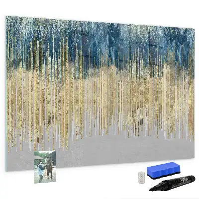 Beschrijfbaar glazen magneetbord met decoratief patroon
