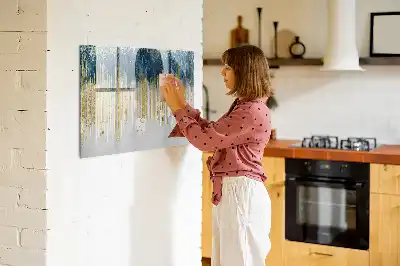 Beschrijfbaar glazen magneetbord met decoratief patroon