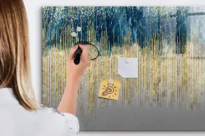 Beschrijfbaar glazen magneetbord met decoratief patroon