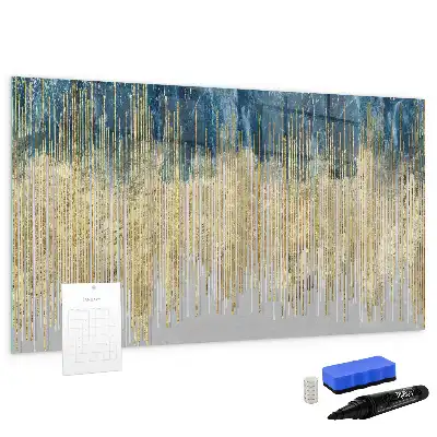 Beschrijfbaar glazen magneetbord met decoratief patroon