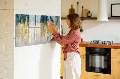 Beschrijfbaar glazen magneetbord met decoratief patroon
