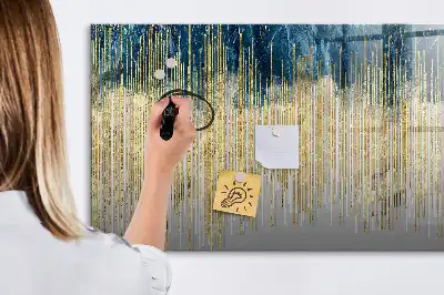 Beschrijfbaar glazen magneetbord met decoratief patroon