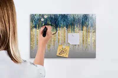 Beschrijfbaar glazen magneetbord met decoratief patroon