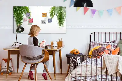 Magnetisch glazen schrijfbord voor notities en foto's met palmbladeren