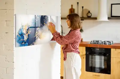 Magnetisch glazen schrijfbord voor notities en foto's met marmerpatroon