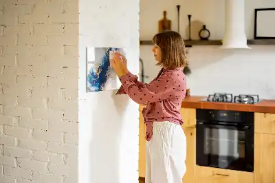 Magnetisch glazen schrijfbord voor notities en foto's met marmerpatroon
