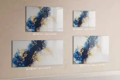 Magnetisch glazen schrijfbord voor notities en foto's met marmerpatroon