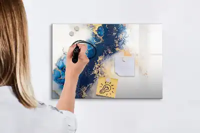 Magnetisch glazen schrijfbord voor notities en foto's met marmerpatroon