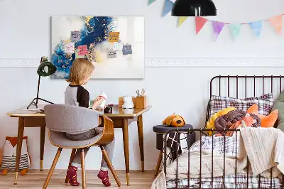 Magnetisch glazen schrijfbord voor notities en foto's met marmerpatroon