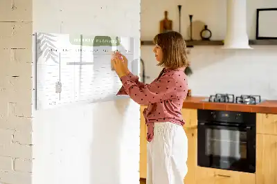 Glazen weekplanner beschrijfbaar magneetbord met design