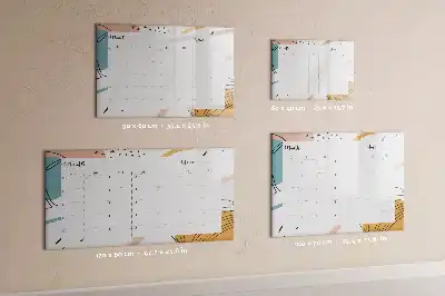 Beschrijfbaar glazen magneetbord met design zakelijke organizer