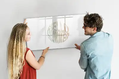 Magnetisch glazen schrijfbord voor notities en foto's met zomerse welkomsttekst