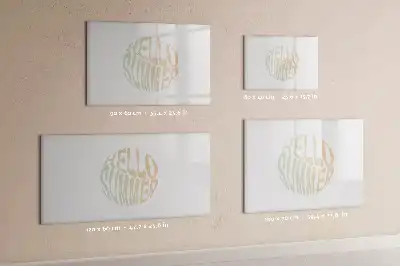 Magnetisch glazen schrijfbord voor notities en foto's met zomerse welkomsttekst