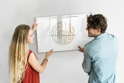 Magnetisch glazen schrijfbord voor notities en foto's met zomerse welkomsttekst