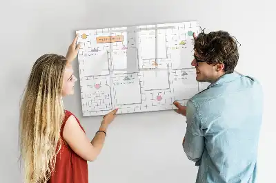 Glazen weekplanner beschrijfbaar magneetbord met design