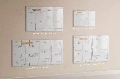 Glazen weekplanner beschrijfbaar magneetbord met design