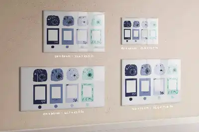 Magnetisch glazen schrijfbord voor notities en foto's polaroid frames