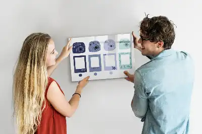 Magnetisch glazen schrijfbord voor notities en foto's polaroid frames