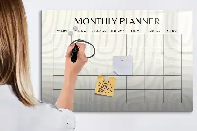 Magnetisch glazen maandplanner voor notities en foto's maandplanner