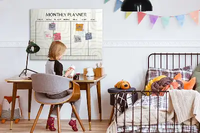 Magnetisch glazen maandplanner voor notities en foto's maandplanner