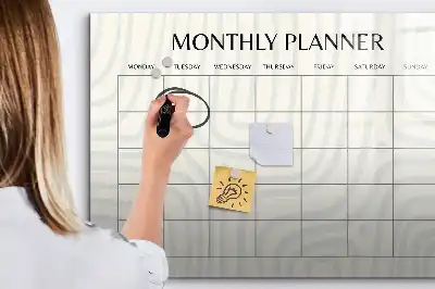 Magnetisch glazen maandplanner voor notities en foto's maandplanner