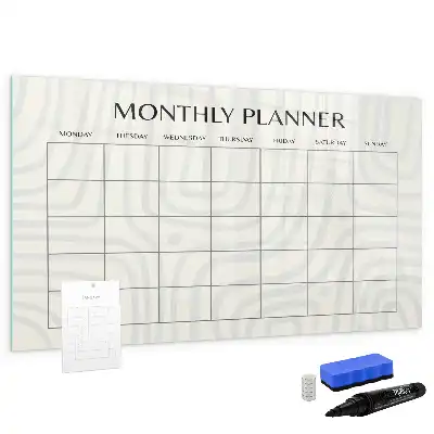 Magnetisch glazen maandplanner voor notities en foto's maandplanner