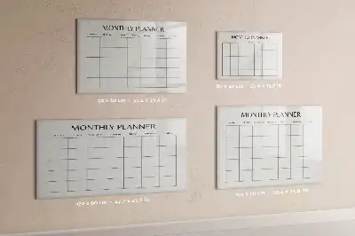 Magnetisch glazen maandplanner voor notities en foto's maandplanner
