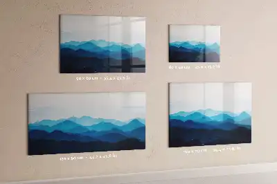 Magnetisch glazen schrijfbord voor notities en foto's in aquarel water design
