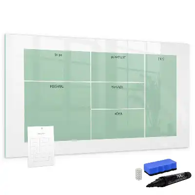 Magnetisch glazen schrijfbord bureau organizer voor notities en foto's