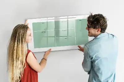 Magnetisch glazen schrijfbord bureau organizer voor notities en foto's