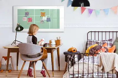 Magnetisch glazen schrijfbord bureau organizer voor notities en foto's