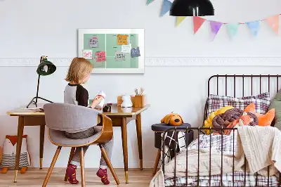 Magnetisch glazen schrijfbord bureau organizer voor notities en foto's