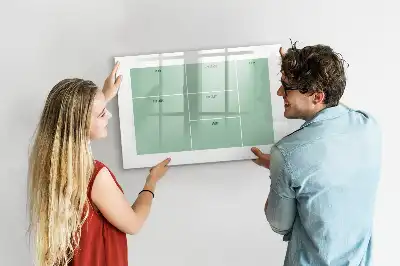 Magnetisch glazen schrijfbord bureau organizer voor notities en foto's