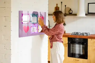 Magnetisch glazen schrijfbord met griezelig notitiethema