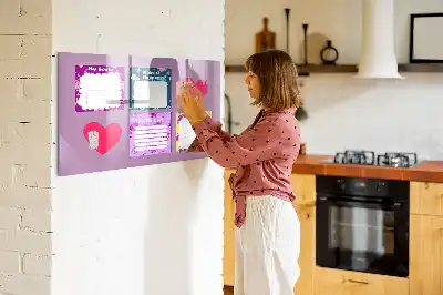 Magnetisch glazen schrijfbord met griezelig notitiethema