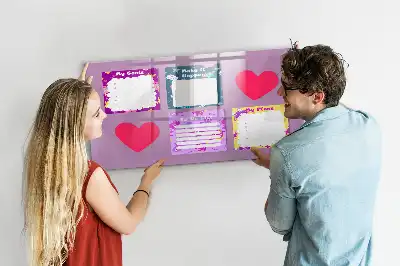Magnetisch glazen schrijfbord met griezelig notitiethema