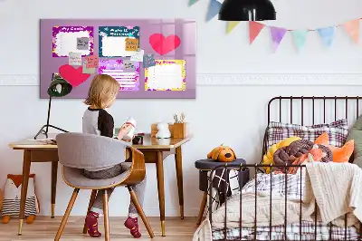 Magnetisch glazen schrijfbord met griezelig notitiethema