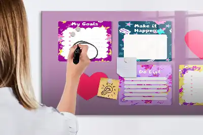 Magnetisch glazen schrijfbord met griezelig notitiethema