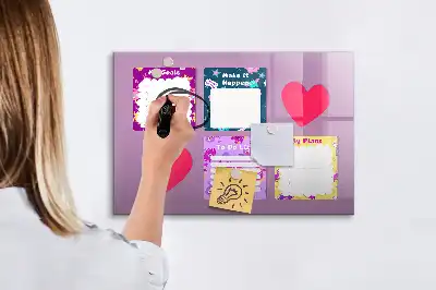 Magnetisch glazen schrijfbord met griezelig notitiethema