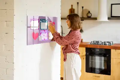 Magnetisch glazen schrijfbord met griezelig notitiethema