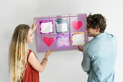 Magnetisch glazen schrijfbord met griezelig notitiethema