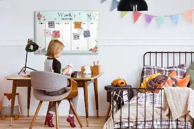 Magnetisch glazen weekplanner voor notities en foto's