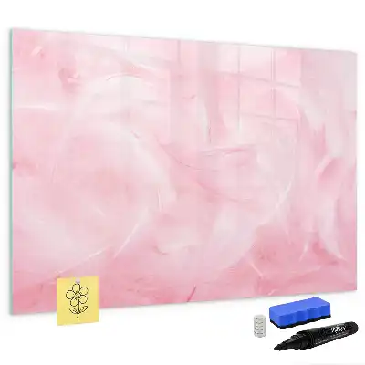Beschrijfbaar glazen magneetbord met abstract design Veer